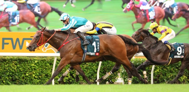 Romantic Warrior wins a third QEII Cup